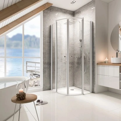 Schulte ExpressPlus Runddusche Garant Mit Duschwanne Alu Natur 200x90x90cm 1 Schulte ExpressPlus Runddusche Garant Mit Duschwanne Alu Natur 200x90x90cm