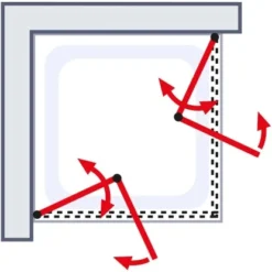 Schulte ExpressPlus Eckeinstieg Mit Drehfalttür Garant Chromoptik 200x80cm -Wenko Verkäufe 4060991055980 2053 6