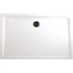 Schulte ExpressPlus Duschwanne Eckig Extra-flach Mineralguss Asym. 80x120cm
