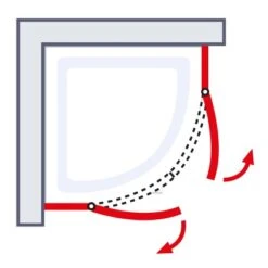 Schulte ExpressPlus Runddusche AlexaStyle2.0 90 X90 X 192 Cm Mit Radius: 550 Mm -Wenko Verkäufe 4060991064067 2053 7 6