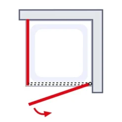 Schulte Sunny Drehtür Mit Verkürzter Seitenwand Echtglas Klar Alpinweiß -Wenko Verkäufe 4060991064180 5