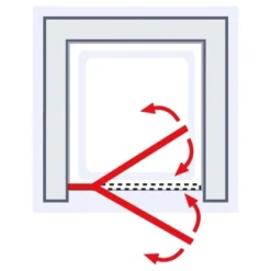Schulte MasterClass Drehtür An Nebenteil Für Nische 90 X 200 Cm Chromoptik -Wenko Verkäufe 4060991069031 3