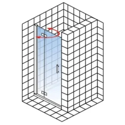 Schulte MasterClass Drehtür An Nebenteil Für Nische 90 X 200 Cm Chromoptik -Wenko Verkäufe 4060991069031 4