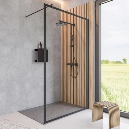 Schulte Walk In Frontteil Alexa Style 2.0 Dekor Frame Mattschwarz 200 X 90 Cm 1 Schulte Walk In Frontteil Alexa Style 2.0 Dekor Frame Mattschwarz 200 X 90 Cm