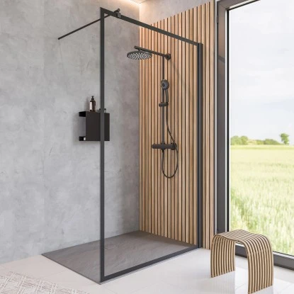 Schulte Walk In Frontteil Alexa Style 2.0 Dekor Frame Mattschwarz 200 X 120 Cm 1 Schulte Walk In Frontteil Alexa Style 2.0 Dekor Frame Mattschwarz 200 X 120 Cm