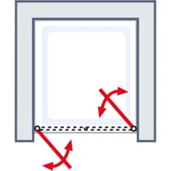 Schulte ExpressPlus Pendeltür In Nische Garant 2.0 Alu-Natur 200 Cm X 100 Cm -Wenko Verkäufe 4060991076367 2053 AI 05