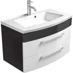 Posseik Waschplatz 82 Cm Rima Anthrazit-Weiß