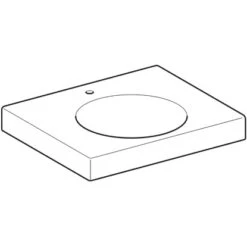 Geberit Waschbecken Preciosa II 60 Cm Weiß Mit Ablagefläche -Wenko Verkäufe 4123 123262000 Perspective