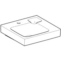 Geberit Waschbecken ICon 50 Cm Mit Dekoschale Rechts -Wenko Verkäufe 4123 124050000 Perspective