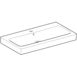 Geberit Waschbecken ICon 90 Cm Mit Hahnloch Mittig Und Überlauf Weiß 5 Geberit Waschbecken ICon 90 Cm Mit Hahnloch Mittig Und Überlauf Weiß -Wenko Verkäufe 4123 124090000 Perspective