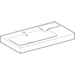 Geberit Waschbecken ICon 90 Cm Mit Dekoschale Und Ablage -Wenko Verkäufe 4123 124190000 Perspective