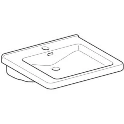 Geberit Renova Waschbecken Comfort Barrierefrei 60 Cm Mit HL Und ÜL KeraTect -Wenko Verkäufe 4123 128660600 Perspective