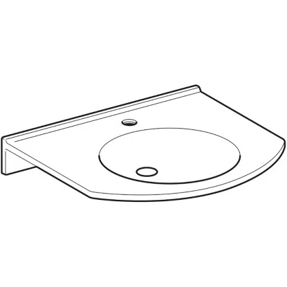 Geberit Waschbecken Publica 60 Cm Weiß Mit Hahnloch Mit Überlauf 2 Geberit Waschbecken Publica 60 Cm Weiß Mit Hahnloch Mit Überlauf – Bild 2