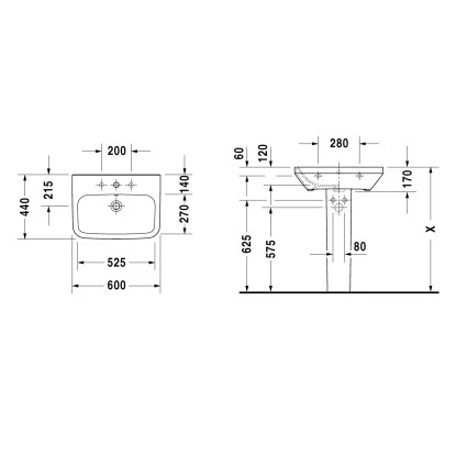 Duravit Waschbecken 60 Cm Durastyle Weiß 3 Duravit Waschbecken 60 Cm Durastyle Weiß – Bild 3