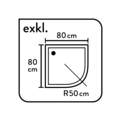 Baliv Duschkabine DUK-80.20R 80 Cm X 80 Cm Chrom -Wenko Verkäufe 4250312107720 WEB03 270521