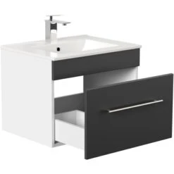 Posseik Waschplatz Viva 60 Cm Schwarz Seidenglanz 11 Posseik Waschplatz Viva 60 Cm Schwarz Seidenglanz -Wenko Verkäufe 4251461507164 4