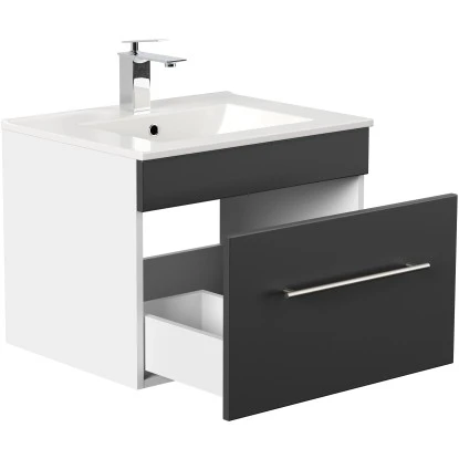 Posseik Waschplatz Viva 60 Cm Schwarz Seidenglanz 4 Posseik Waschplatz Viva 60 Cm Schwarz Seidenglanz – Bild 4