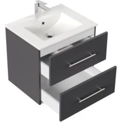 Posseik Badmöbel-Set Homeline 60 Cm Anthrazit Seidenglanz 5-teilig 18 Posseik Badmöbel-Set Homeline 60 Cm Anthrazit Seidenglanz 5-teilig -Wenko Verkäufe 4251461514636 2