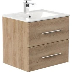 Posseik Waschplatz Homeline 60 Cm Eiche Hell 2-teilig -Wenko Verkäufe 4251461525199 3