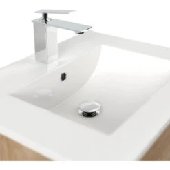 Posseik Waschplatz Homeline 60 Cm Eiche Hell 2-teilig -Wenko Verkäufe 4251461525199 5