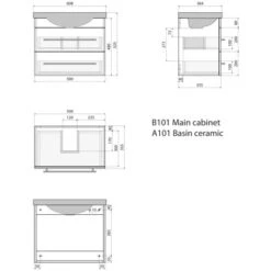 Posseik Badmöbel-Set Carpo SlimLine HxB: 52 X 60 Cm Mit LED-Spiegel Weiß Hochgl. -Wenko Verkäufe 4251982603758 4873 5