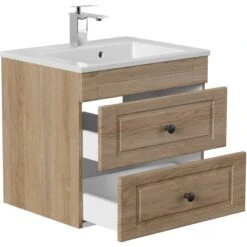 Posseik Badmöbel-Set Apollo H X B X T: 56 Cm X 60 Cm X 46 Cm Eiche Hell -Wenko Verkäufe 4251982604151 4873 4