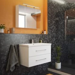 Posseik Badmöbel-Set Piano Weiß Matt 80 Cm 3-teilig 24 Posseik Badmöbel-Set Piano Weiß Matt 80 Cm 3-teilig -Wenko Verkäufe 4251982618806 4873 1