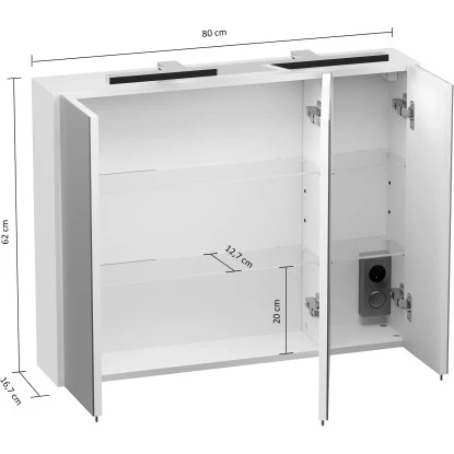 Posseik Badmöbel-Set Piano Weiß Matt 80 Cm 3-teilig 15 Posseik Badmöbel-Set Piano Weiß Matt 80 Cm 3-teilig – Bild 15