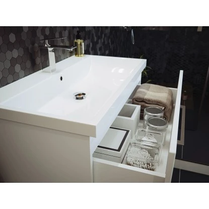 Posseik Badmöbel-Set Piano Weiß Matt 80 Cm 3-teilig 8 Posseik Badmöbel-Set Piano Weiß Matt 80 Cm 3-teilig – Bild 8