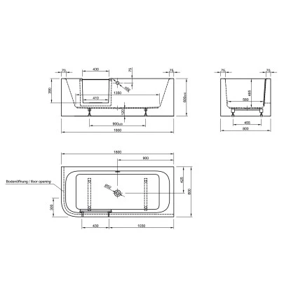Ottofond Badewannen-Set Free-Gate 180 Cm X 80 Cm Links Inkl. Ablaufgarnitur 4 Ottofond Badewannen-Set Free-Gate 180 Cm X 80 Cm Links Inkl. Ablaufgarnitur – Bild 4