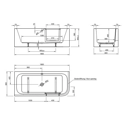 Ottofond Badewannen-Set Free-Gate 180 Cm X 80 Cm Rechts Inkl. Ablaufgarnitur 4 Ottofond Badewannen-Set Free-Gate 180 Cm X 80 Cm Rechts Inkl. Ablaufgarnitur – Bild 4