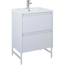 Maximus Waschbeckenunterschrank Sisi 60 Cm 2 Schubladen Stone Matt -Wenko Verkäufe 441248 4807 WTU 3