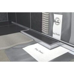 ESS Easy Drain Duschrinne M-Line 80 Cm Komplettset Sperrwasserhöhe 50 Mm -Wenko Verkäufe 4850111 4850293 4850830 b2