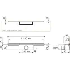 ESS Easy Drain Duschrinne M-Line 80 Cm Komplettset Sperrwasserhöhe 50 Mm -Wenko Verkäufe 4850111 4850293 4850830 tz