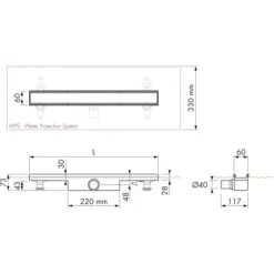 ESS Easy Drain Duschrinne Compact Fliese FF 90 Cm Sperrwasserhöhe 30 Mm -Wenko Verkäufe 4855490 4855508 4855516 tz