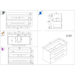 Posseik Waschplatz Aurora 100 Cm Braun 2-teilig -Wenko Verkäufe 4873 AURORA1000000214DE 7