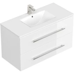 Posseik Waschplatz 100 Cm Homeline Weiß Hochglanz -Wenko Verkäufe 4873 HOMELINE100000101DE 3