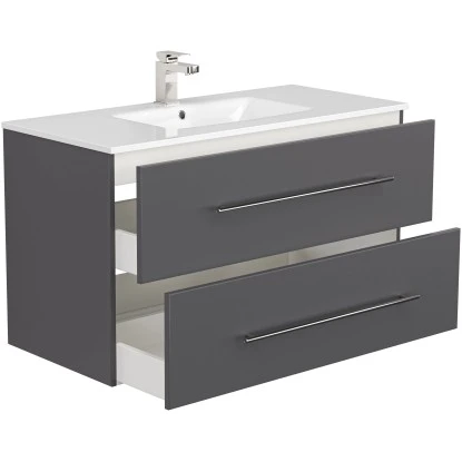 Posseik Waschplatz 100 Cm Homeline Anthrazit 2 Posseik Waschplatz 100 Cm Homeline Anthrazit – Bild 2