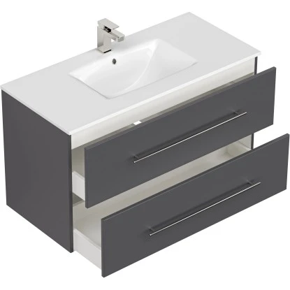 Posseik Waschplatz 100 Cm Homeline Anthrazit 4 Posseik Waschplatz 100 Cm Homeline Anthrazit – Bild 4