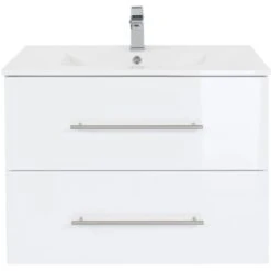 Posseik Waschtisch Homeline 54 Cm X 70 Cm X 46 Cm Weiß Hochglanz -Wenko Verkäufe 4873 HOMELINE70000101DE 3