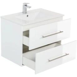 Posseik Waschtisch Homeline 54 Cm X 70 Cm X 46 Cm Weiß Hochglanz -Wenko Verkäufe 4873 HOMELINE70000101DE 4