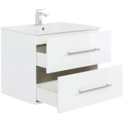 Posseik Waschtisch Homeline 54 Cm X 70 Cm X 46 Cm Weiß Hochglanz -Wenko Verkäufe 4873 HOMELINE70000101DE 5