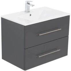 Posseik Waschtisch Homeline 54 Cm X 70 Cm X 46 Cm Anthrazit