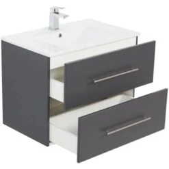 Posseik Waschtisch Homeline 54 Cm X 70 Cm X 46 Cm Anthrazit 10 Posseik Waschtisch Homeline 54 Cm X 70 Cm X 46 Cm Anthrazit -Wenko Verkäufe 4873 HOMELINE70000104DE 4