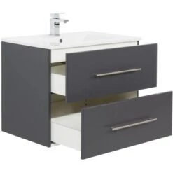 Posseik Waschtisch Homeline 54 Cm X 70 Cm X 46 Cm Anthrazit 11 Posseik Waschtisch Homeline 54 Cm X 70 Cm X 46 Cm Anthrazit -Wenko Verkäufe 4873 HOMELINE70000104DE 5