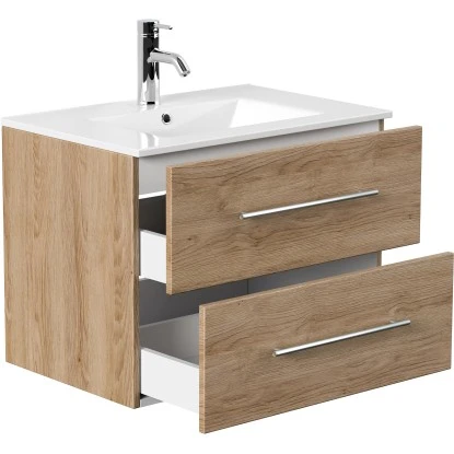 Posseik Waschplatz Homeline 70 Cm Eiche Hell 2-teilig 2 Posseik Waschplatz Homeline 70 Cm Eiche Hell 2-teilig – Bild 2