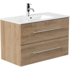 Posseik Waschplatz Homeline 90 Cm Eiche Hell 2-teilig