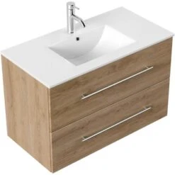 Posseik Waschplatz Homeline 90 Cm Eiche Hell 2-teilig 9 Posseik Waschplatz Homeline 90 Cm Eiche Hell 2-teilig -Wenko Verkäufe 4873 HOMELINE90000214DE 3