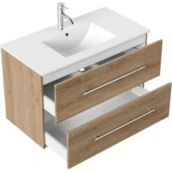 Posseik Waschplatz Homeline 90 Cm Eiche Hell 2-teilig 10 Posseik Waschplatz Homeline 90 Cm Eiche Hell 2-teilig -Wenko Verkäufe 4873 HOMELINE90000214DE 4