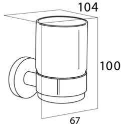 Tiger Zahnputzbecher Boston Aus Mattglas Und Gebürstetem Edelstahl -Wenko Verkäufe 500551 4621 4
